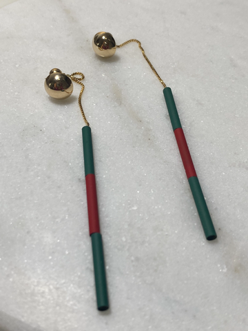 Green/Red Earring