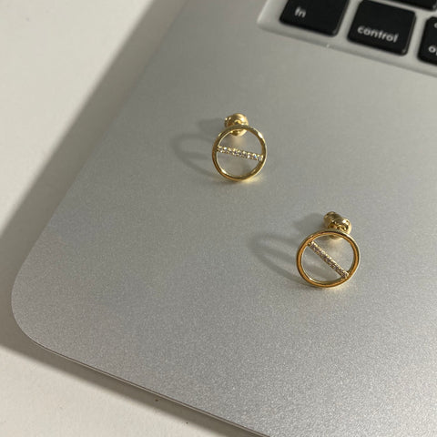 Gold Ring Earring