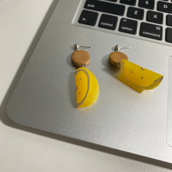 Wooden Fruit Earring